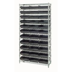 Wire Shelving System with 12 Shelves, 18" x 36" x 74"