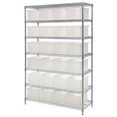 Wire Shelving System with 12 Shelves, 24" x 60" x 63"