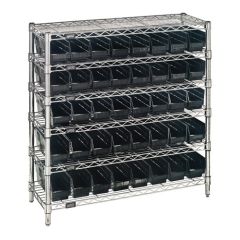 Wire Shelving System with 6 Shelves, 12" x 36" x 36"