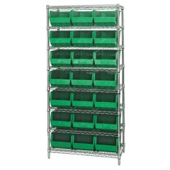 Wire Shelving System with 8 Shelves, 18" x 36" x 74"