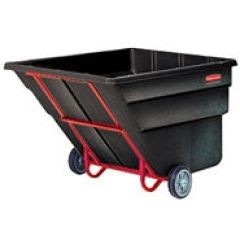 Rubbermaid 1025 Rotomolded Tilt Truck, Black, 80" x 43" x 49.5"