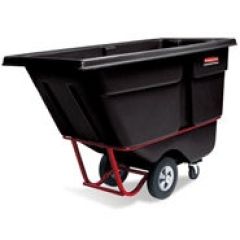 Rubbermaid 1306 Rotomolded Tilt Truck, Black, 60.5" x 28" x 39"