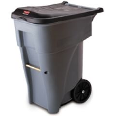 Rubbermaid 9W21 BRUTE® Rollout Container, Gray, 65 Gallon