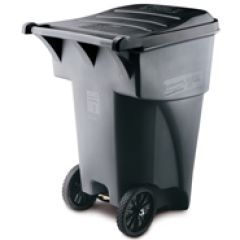 Rubbermaid 9W22 BRUTE® Rollout Container, Gray, 95 Gallon