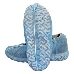 Safety Zone DSCL-300 Disposable Polypropylene Shoe Covers with Tread, Blue