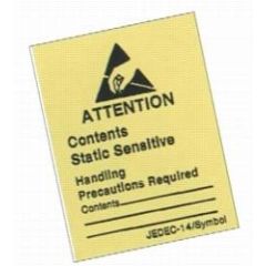 SCS JEDEC/EIA ESD "Attention" Labels, 1.75" x 2.5", Roll of 500