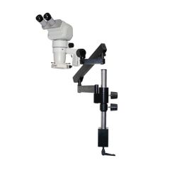 E-Series 0-45° Tilting Binocular Microscope with Articulating Arm & LED Ring Light