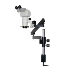 E-Series 0-45° Tilting Binocular Microscope with Articulating Arm & High Intensity LED Ring Light