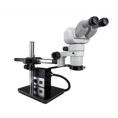 Scienscope CMO-PK5S-AN-E E-Series 0-45° Tilting Binocular Microscope with Boom Stand & Annular Ring Light