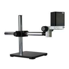 Scienscope MAC-PK5D-A1-4K 4K All-One Camera Digital Video Inspection System with Diffused LED Ring Light, Dual Arm Ball-Bearing Boom Stand, & 28" LCD Monitor