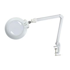 Scienscope ML7-5D-30-ESD ESD-Safe Adjustable LED Magnifier Lamp with 7" Round, 5 Diopter Lens & C-Clamp, White