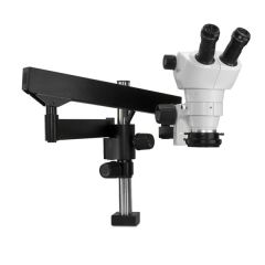 NZ-Series Binocular Microscope with Heavy-Duty Articulating Arm, High Intensity LED Ring Light & Polarizer