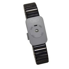 SCS 2387 X-Large Black Metal Dual Wire Wrist Strap with 3.4mm Plug 