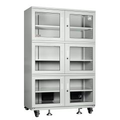 StatPro XUSTLAD1280H-CM Professional & Spacious Series Dry Cabinet with 3 Chambers, Glass Doors & 5 Drawers 26" x 47.2" x 76"