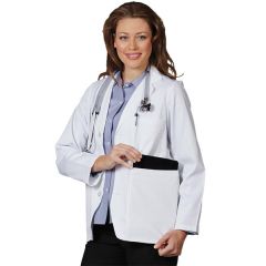 Fashion Seal® 419 Twill Consultation Unisex Lab Coat with 2 Inner & 2 Outer Oversized Pockets, White