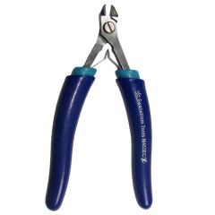 Precision Medical-Grade Fine Small Dual Tapered Head Diagonal Full-Flush Cutter with Tungsten Carbide Blades & Ergonomic Handles, 5.60" OAL