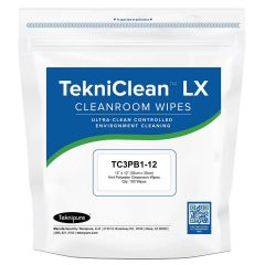 Teknipure TC3PB1-12 TekniClean™ LX Polyester Knit Cleanroom Wipes, 12" x 12" (Case of 1,000)