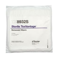 Texwipe TX8932S TexVantage™ Sterile Polycellulose Nonwoven Wipes, 12" x 12"