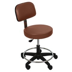 UMF Medical 6740 Ultra Comfort Vinyl Lab Stool with Backrest & Footring