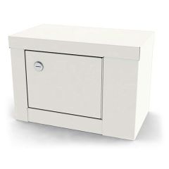 Narcotics Locker with 1 Single Lock Door, White, 12" x 8" x 7"