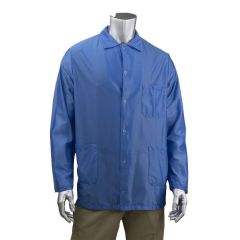 Uniform BR49A-44RB-2XL StatStar Royal Blue Short ESD Lab Coat with 3 Pockets, 2X-Large