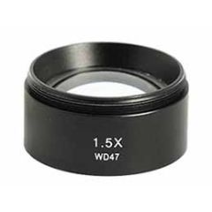 Auxiliary Objective Lens for 6.7-45x Stereo Zoom Microscopes, 1.5x