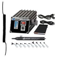 Virtual Industries TV-1500-ELITE-FS-110 ESD-Safe TWEEZER VAC™ Elite 110V System with Buna-N Static Dissipative Non-Marking Vacuum Cups & Foot Switch