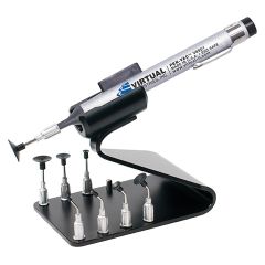 Virtual Industries V8901-KIT-ESD ESD-Safe PEN-VAC™ Vacuum Pen Kit with 8 High-Temp Conductive Silicone Black Vacuum Cups, Probes & Vacuum Pen Holder