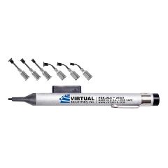 Virtual Industries V8901-MPS-B ESD-Safe PEN-VAC™ Vacuum Pen Kit with 6 Buna-N Static Dissipative Non-Marking Vacuum Cups & Probes, 1/8", 1/4", 3/16" dia.