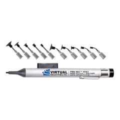 Virtual Industries V8901-TEN-B ESD-Safe PEN-VAC™ Vacuum Pen Kit with 10 Buna-N Static Dissipative Non-Marking Vacuum Cups & Probes