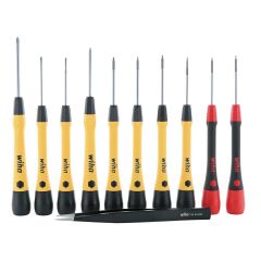 WIHA 27394 11-Piece ESD-Safe Precision Phone Repair Screwdriver Set with PicoFinish® Handles (Set of 3)