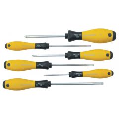 Wiha 30292 6-Piece Slotted & Phillips Screwdriver Set with SoftFinish® Handles