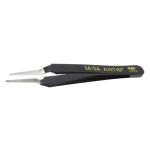 Aven Tools 18049ARS Artis 2A-SA ESD-Safe Stainless Steel Tweezers with Flat Tips, 4.5" OAL