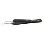 Aven Tools 18072ARS Artis 7-SA ESD-Safe Stainless Steel Tweezers with Curved, Fine Tips, 4.5" OAL