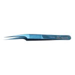 Aven Tools 18865 Blue-Tek 5A-SS Stainless Steel Tweezers with Long, Angled Tips, 4.76" OAL