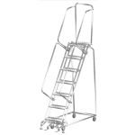 Ballymore SS072414P Stainless Steel Lockstep Ladder with 7 Perforated Steps, 24" x 58" x 103"