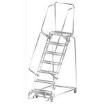 Ballymore SS073214P Stainless Steel Lockstep Ladder with 7 Perforated Steps, 32" x 58" x 103"