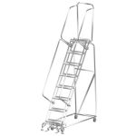 Ballymore SS082414P Stainless Steel Lockstep Ladder with 8 Perforated Steps, 24" x 64" x 113"