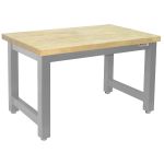 BenchPro™ 24" x 72" Heavy-Duty Workbench with 1.75" Lacquered Maple Butcher Block Work Surface