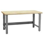 BenchPro™ 24" x 120" Workbench with 1.75" Lacquered Maple Butcher Block Work Surface & Rounded Front Edge