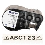 Brady M4C-1000-595-CL-BK All-Weather Vinyl Label Cartridge, Black/Clear, 1