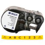 Brady M4C-500-595-YL-BK All-Weather Vinyl Label Cartridge, Black/Yellow, 0.5