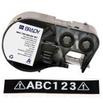 Brady M4C-750-595-BK-WT All-Weather Vinyl Label Cartridge, White/Black, 0.75