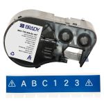 Brady M4C-750-595-BL-WT All-Weather Vinyl Label Cartridge, White/Blue, 0.75