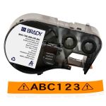 Brady M4C-750-595-OR-BK All-Weather Vinyl Label Cartridge, Black/Orange, 0.75