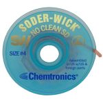 Chemtronics 60-4-10 Soder-Wick No Clean Desoldering Braid, Blue, 0.110