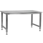 CleanPro™ Stainless Steel Electric Lift Workbench with Stainless Steel Work Surface & Rounded Front Edge