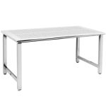 CleanPro™ Electropolished Stainless Steel Workbench with 0.375" Perforated Stainless Steel Work Surface & Rounded Front Edge