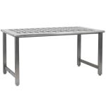 CleanPro® 24" x 36" Stainless Steel Workbench with 0.5" x 3" Slotted Stainless Steel Work Surface & Rounded Front Edge