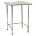 Eagle Worktable, 16 ga. 430 Stainless Steel, Flat Top, Galvanized Tubing Base 24"x24" 